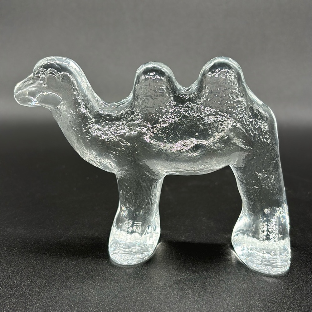 Vintage Kosta Boda Swedish Art Glass Camel Paperweight
